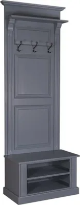 Produktbild von Casa Padrino Jugendstil Wand Garderobe mit Ablagefächer - Landhaus Stil Garderobenschrank
