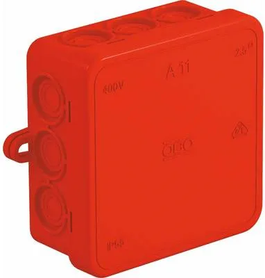 Obrázek produktu pro Kabelová rozvodná krabice Vertr 85x85x40 PE červená A 11 H (2000164)