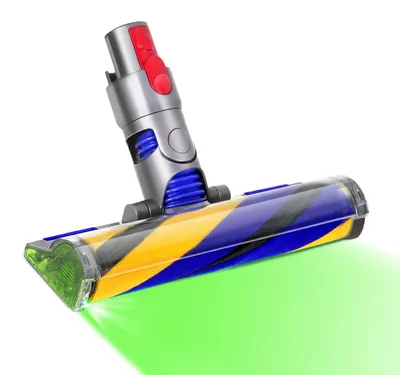 Ersatzbürstenkopf mit LED für Dyson V7–V15, 1 Stück, grau