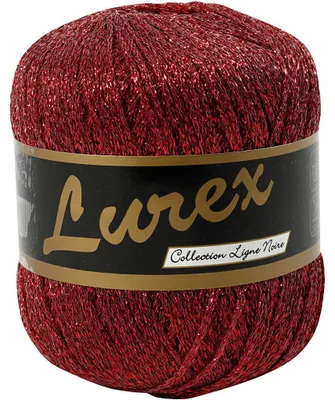 Produktbild von Lurexgarn, L 160 M, Rot, 25 g/ 1 Knäuel [HOB-421471]