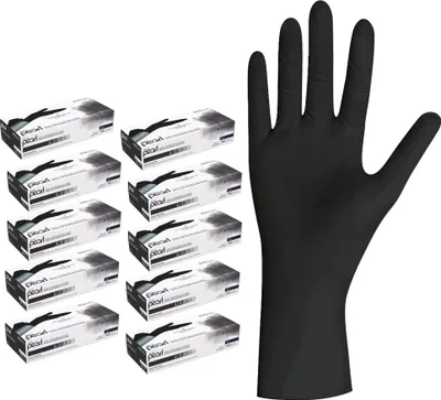 Produktbild von Unigloves BLACK PEARL Nitrilhandschuhe 5-6 X-Small 10x100 Stück/Karton