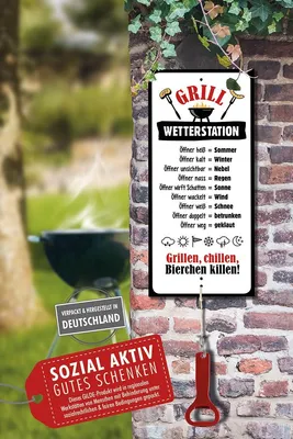 Obrázok produktu pre Hliníkový nápis Gilde Meteorologická stanica Grill