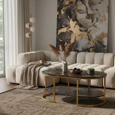 Produktbild von Kurzflorteppich Einfarbig Pflegeleicht Waschbar | Beige 80x150 cm Wohnzimmer  Rutschfest | KOFEL – Kadima Design