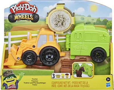 Produktbild von Hasbro Spielset Play-Doh Wheels - Traktor mit Pferdeanhänger ab 3 Jahren