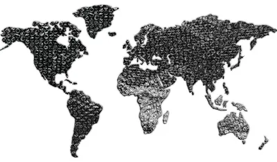 Immagine prodotto di Giallobus - Mappa del mondo - Industrial - Bubble pop - decorazione da parete in legno Mdf - 190L x 105l cm - Legno Mdf – Bubblepop - Nero