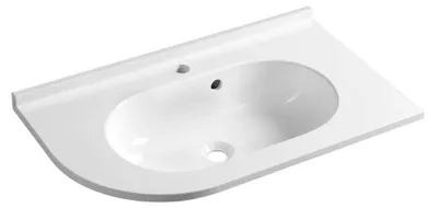 Productafbeelding van Sapho PULSE wastafel, gietmarmer, 75x45 cm, rechts, wit