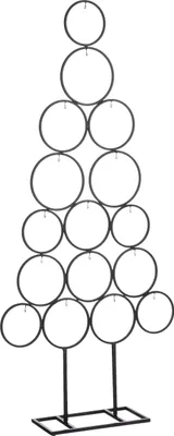 Obrázek produktu pro Slídové ozdoby Dekorativní stromeček na 16 svátečních ozdob - D53 x Š15 x V117,5 cm - černá barva