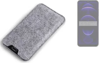 Produktbild von K-S-Trade Filz Handyhülle kompatibel mit Hotwav Note 13 Schutzhülle Filztasche Filz Tasche Case Sleeve Handy Hülle Filzhülle grau