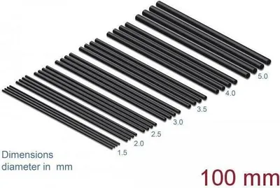 Immagine prodotto di DELOCK Schrumpfschlauch Sortiment 100 mm 28 Stück schwarz