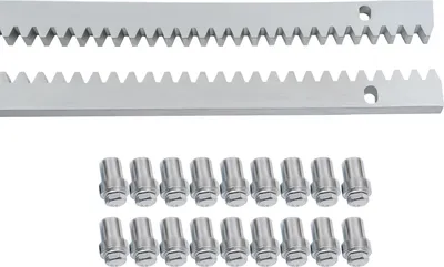 Immagine prodotto di Cremaigliera per porte scorrevoli e porte da garage - Ferramenta per porte da garage - Acciaio - 6 pezzi da 1 m - Viti 8×25 mm