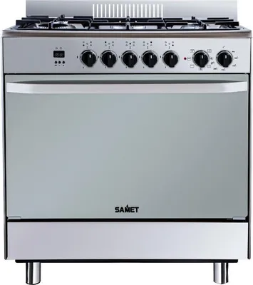 Immagine prodotto di Cucina a gas Samet Stromboli 80x55 con forno e grill elettrici – Inox Classe A