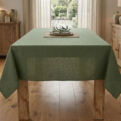 Produktbild von Tafeldecke "Waldgrün" Polyester / Baumwolle Mischung, grün, 135 x 240 cm, Tischdecke, Tischtuch