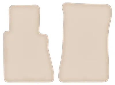 Image de Tapis avant en moquette pour Mercedes W123 1975-1986 (berline/break) – 2 pièces, beiges, sur mesure – Wielganizator FORTUNA