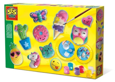Produktbild von SES Creative Gießen und Anmalen - Fröhliche Figuren, Guss-/Mal-Set für Kinder, 5 Jahr(e), Mehrfarbig