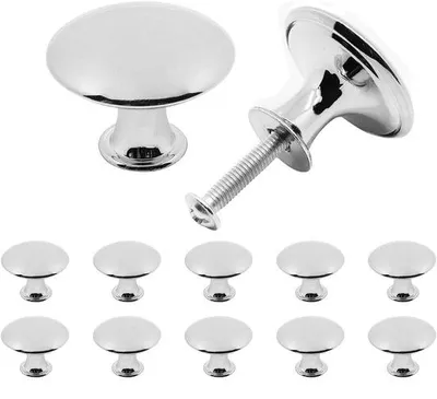 Immagine prodotto di Maniglie per cassetti in acciaio inossidabile, set da 10, colore argento, dimensioni 30 mm x 30 mm x 21 mm