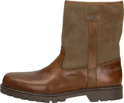 A single brown boot shown from the side against a white background.
