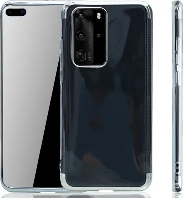 Produktbild von Handyhülle für Huawei P40 Silber - Clear - TPU Silikon Case Backcover Schutzhülle in Transparent   Silber