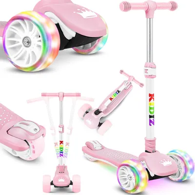 Produktbild von KIDIZ® Roller Kinder Scooter X-Pro2 Dreiradscooter mit PolyurethanLED Leuchtenden Räder Kinderroller faltbar Tret-Roller höhenverstellbarer Cityroller Kinderscooter für Jungen Mädchen 3-12 Jahre