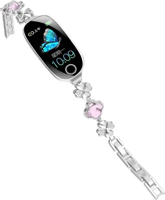Produktbild von INF Smartwatch mit Herzfrequenz SpO2 und Blutdrucküberwachung Aluminium Edelstahl 1 Stück Silber