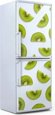 Produktbild von Kühlschrankdekoration  60x180 cm  Aufkleber auf dem Kühlschrank - Weiße Früchte