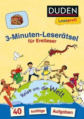 Produktbild von Duden Leseprofi - 3-Minuten-Leserätsel für Erstleser: Reise um die Welt
