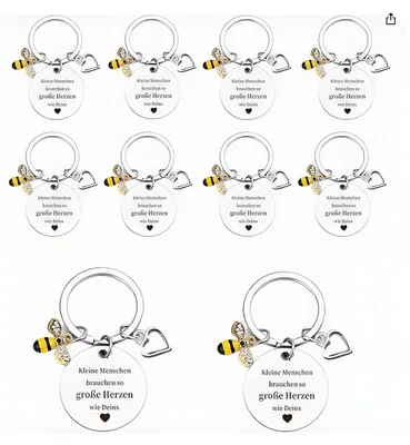 Productafbeelding van Sleutelhanger, geluksbringer, 10 stuks, afscheidsgeschenk voor leraren, voor de school