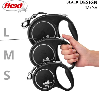 Produktbild von Flexi Black Design M 5 m Hund Rückziehbare Leine