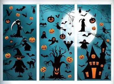 Image de Épouvantail d'Halloween en écorces de citrouille - Décoration