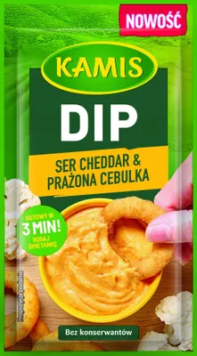 Produktbild von Kamis Cheddar-Dip mit gerösteten Zwiebeln 20 g
