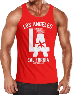 Produktbild von Herren Tank Top Los Angeles California LA Palme Neverless®  XL