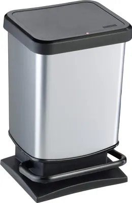 Produktbild von Rotho 1754010264, 20 l, Rechteckig, Metall, Kunststoff, Schwarz, Silber, Terrasse, 293 mm