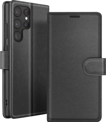 Zdjęcie produktu dla Zanaé, etui portfelowe Samsung Galaxy S22 Ultra z podstawką, czarne