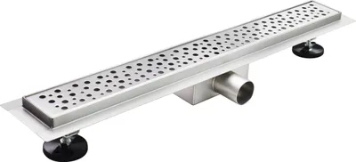 Produktbild von i-flair Duschrinne 50 cm, Bodenablauf aus Edelstahl mit Tropfenmuster, sehr flach R5