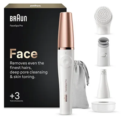 Image de Épilateur facial Braun FaceSpa Pro, couleur : marron