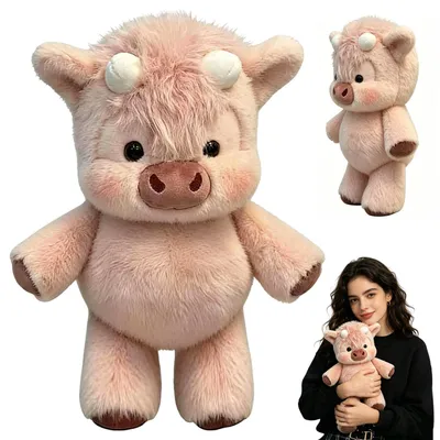 Image de Vache en peluche, 45 cm, jouet en peluche, pour enfants