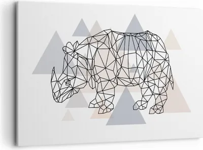 Produktbild von Bild auf Leinwand - Leinwandbild - Tier Abstraktion - 120x80cm - Wand Bild - Wanddeko - Wandbilder - Leinwanddruck - Bilder - Kunstdruck - Wanddekoration - Leinwand bilder - Wandkunst - AA120x80-4060