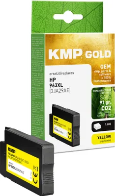 Produktbild von KMP Tintenpatrone yellow kompatibel mit HP 3JA29AE 963 XL