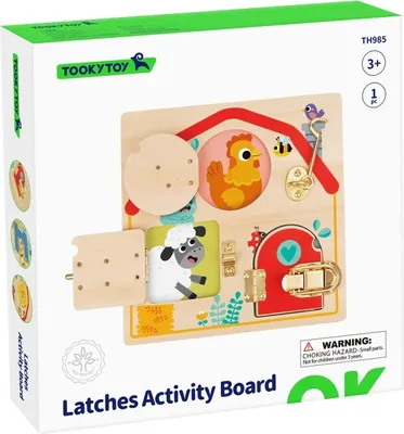 Image de Maison de jeux en bois - Tableau d'activités avec serrures
