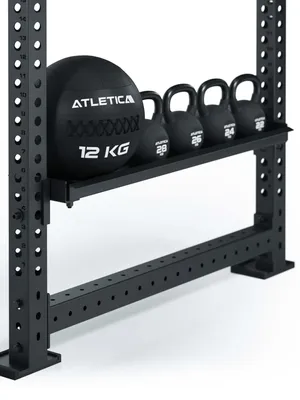 Produktbild von ATLETICA R8 Ablage Regal für Kettlebells | Einfache Montage am Power Rack | Vorhandener Platz optimal genutzt | Sorgt für Ordnung | Hohe Tragkraft