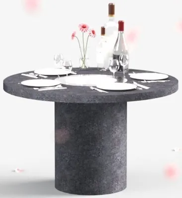 Produktbild von Casa Padrino Luxus Esstisch mit Bioethanol Kamin Ø 120 x H. 75 cm - Verschiedene Farben - Esszimmertisch - Gartentisch - Esszimmer Möbel - Garten Möbel - Luxus Möbel - Luxus Einrichtung