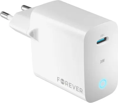 Image de Chargeur mural avec port USB-C Chargeur rapide en blanc 30W PD, QC