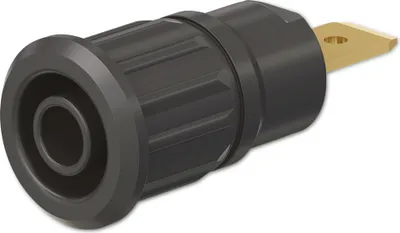 Produktbild von STÄUBLI Sicherheitsbuchse, 23.3150-21, 4 mm , schwarz, 1000 V, CAT III, 32 A / 600 V, CAT IV, 32 A