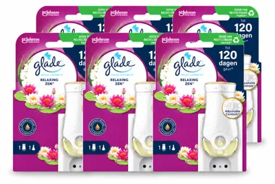 Obrázok produktu pre 6 kusov elektrických difúzorov Glade – vôňa Relaxing Zen – výhodná sada