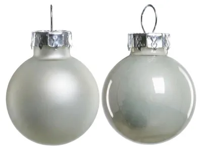 Produktbild von TrendLine Weihnachtskugeln aus Glas Ø 2,5 cm weiß 24 Stück