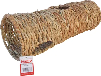 Produktbild von Elmato 10678 Grasröhre Grastunnel Living World mit Löcher für Kaninchen, Meerschweinchen, 52x18x18cm
