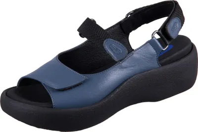 Produktbild von Wolky Sandale Jewel 0320434-840, Glattleder, Jeans-Blau, Fußbett zum Wechseln 39