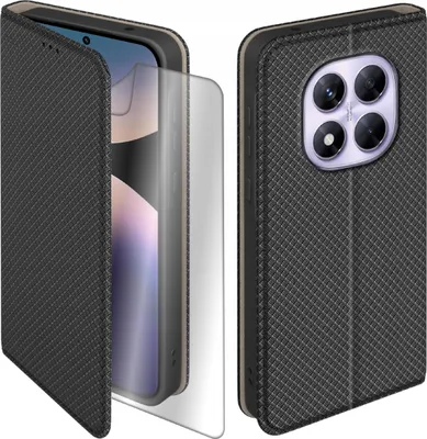 Immagine prodotto di Custodia con patta per Xiaomi Redmi Note 14 Pro | Pro+ 5G Custodia con chiusura + Pellicola protettiva