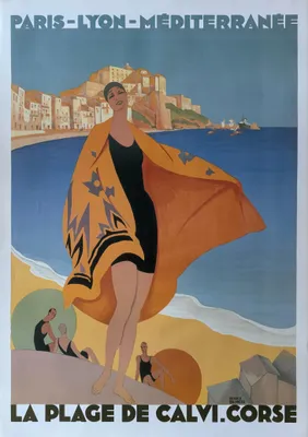 Image de La Plage de Calvi - 70x100cm Affiche Poster