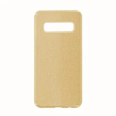 Produktbild von Silikonhülle Handyhülle für Samsung Galaxy S10 Gold Glittery cnt1306
