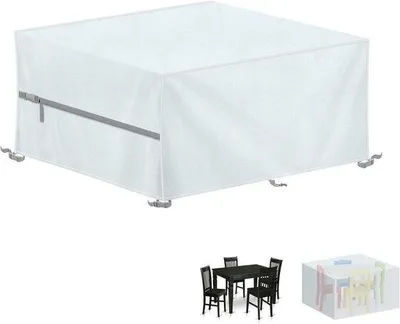 Produktbild von Famanu Tischabdeckung 130x100x75cm - Wasserfeste Outdoor Möbelabdeckung